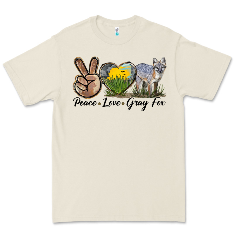 Peace Love Gray Fox Premium Tee by LillyAllenDesigns | Teevron