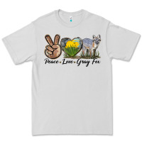 Dove Grey Peace Love Gray Fox Premium Tee - LillyAllenDesigns