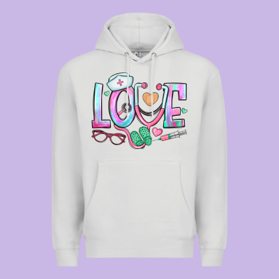 Love Nurse Premium Hoodie Designed By Bundleandbundleshop