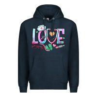 Navy love nurse Premium Hoodie - BundleAndBundleShop