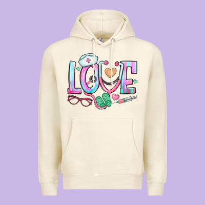 Love Nurse Premium Hoodie Designed By Bundleandbundleshop