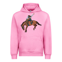 Fuchsia Pink bucking bronco cowboy rodeo Urban Hoodie - Artiststas
