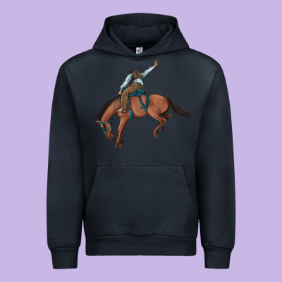 Bucking Bronco Cowboy Rodeo Urban Hoodie Designed By Artiststas