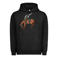 Pigment Black bucking bronco cowboy rodeo Urban Hoodie - Artiststas