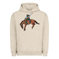 Pigment French Oak bucking bronco cowboy rodeo Urban Hoodie - Artiststas
