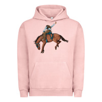Pigment Salmon bucking bronco cowboy rodeo Urban Hoodie - Artiststas