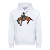 White bucking bronco cowboy rodeo Urban Hoodie - Artiststas