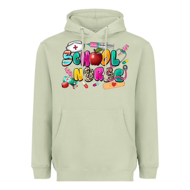 School Nurse Heavyweight Hoodie by Zillion Design Studio | Teevron
