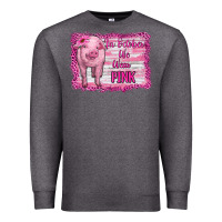 Charcoal Heather in october we wear pink pig Premium Sweatshirt - RanaPortraitStore