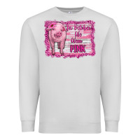 Dove Grey in october we wear pink pig Premium Sweatshirt - RanaPortraitStore