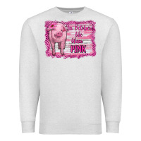 In October We Wear Pink Pig Premium Sweatshirt | Teevron
