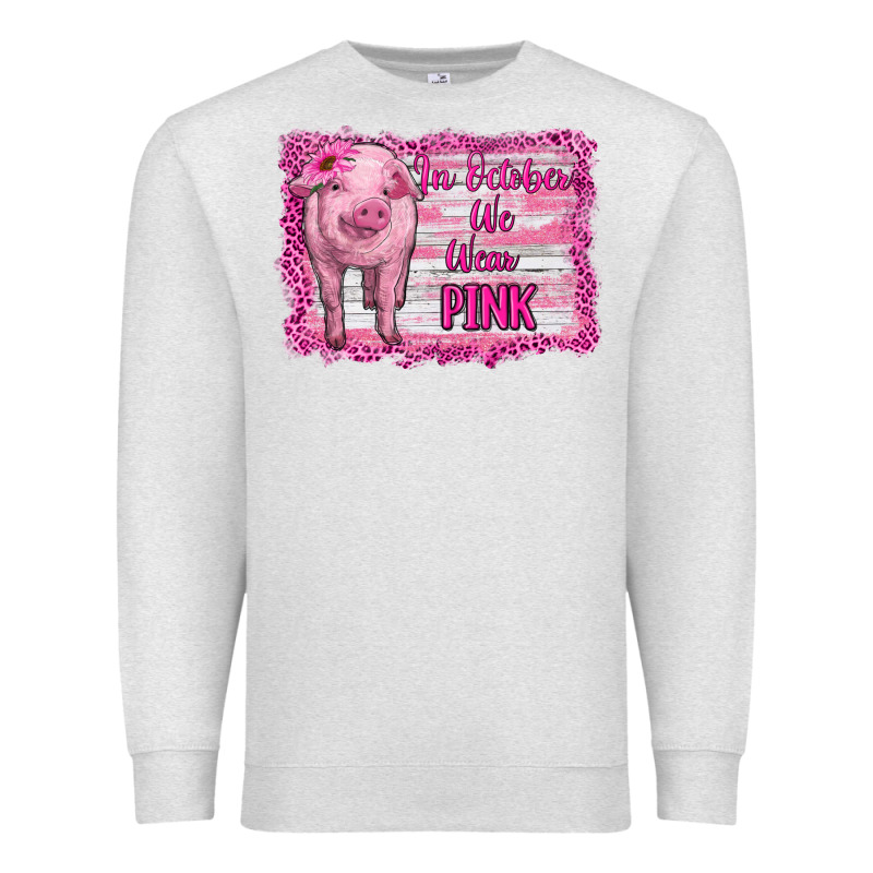 In October We Wear Pink Pig Premium Sweatshirt by RanaPortraitStore | Teevron