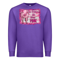 Purple in october we wear pink pig Premium Sweatshirt - RanaPortraitStore