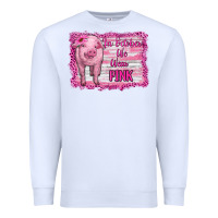 White in october we wear pink pig Premium Sweatshirt - RanaPortraitStore
