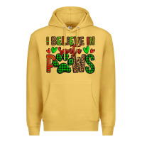 Antique Gold i believe in santa paws christmas Premium Hoodie - Jasminsmagicworld