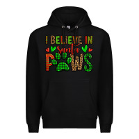 Black i believe in santa paws christmas Premium Hoodie - Jasminsmagicworld