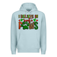 Blue Mist i believe in santa paws christmas Premium Hoodie - Jasminsmagicworld