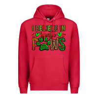 Cardinal i believe in santa paws christmas Premium Hoodie - Jasminsmagicworld