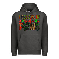 Charcoal Heather i believe in santa paws christmas Premium Hoodie - Jasminsmagicworld
