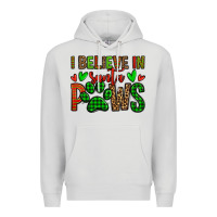 Dove Grey i believe in santa paws christmas Premium Hoodie - Jasminsmagicworld