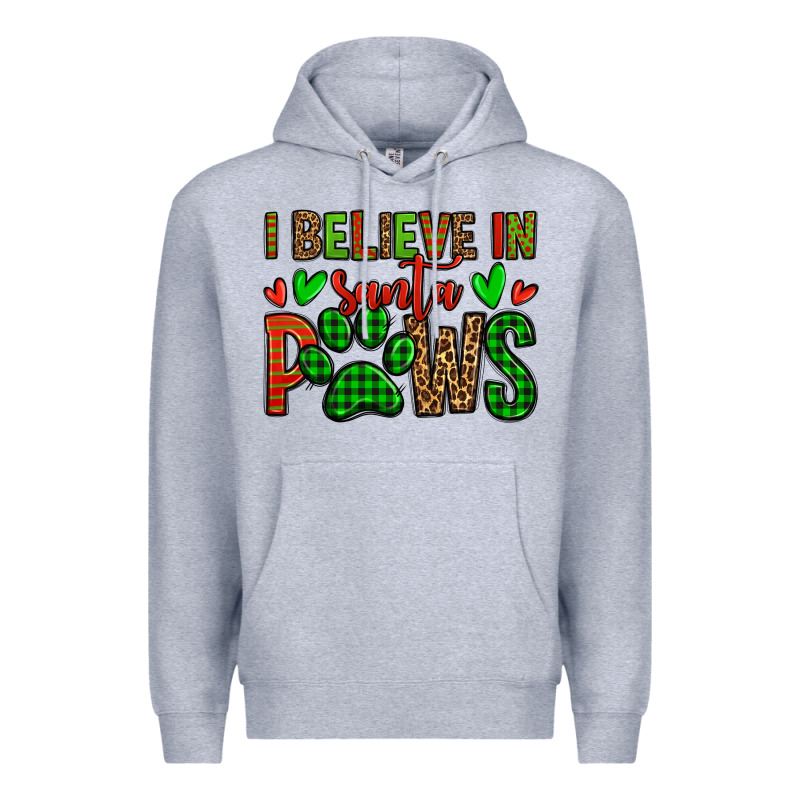 I Believe In Santa Paws Christmas Premium Hoodie by Jasminsmagicworld | Teevron