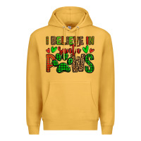 Mustard i believe in santa paws christmas Premium Hoodie - Jasminsmagicworld