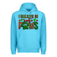 Ocean Blue i believe in santa paws christmas Premium Hoodie - Jasminsmagicworld