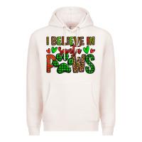 Pale Pink i believe in santa paws christmas Premium Hoodie - Jasminsmagicworld
