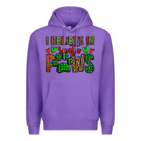 Purple i believe in santa paws christmas Premium Hoodie - Jasminsmagicworld