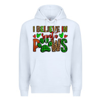 White i believe in santa paws christmas Premium Hoodie - Jasminsmagicworld