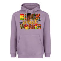 Lavender black social worker Heavyweight Hoodie - texasbilliewilder