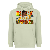 Matcha black social worker Heavyweight Hoodie - texasbilliewilder