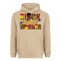 Mushroom black social worker Heavyweight Hoodie - texasbilliewilder