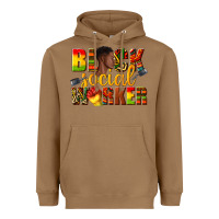 Toasted Coconut black social worker Heavyweight Hoodie - texasbilliewilder
