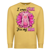 Antique Gold i wear pink for my mom pig Premium Sweatshirt - RanaPortraitStore
