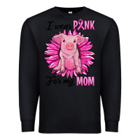 Black i wear pink for my mom pig Premium Sweatshirt - RanaPortraitStore