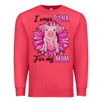 Cardinal i wear pink for my mom pig Premium Sweatshirt - RanaPortraitStore