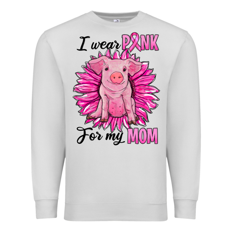 I Wear Pink For My Mom Pig Premium Sweatshirt by RanaPortraitStore | Teevron