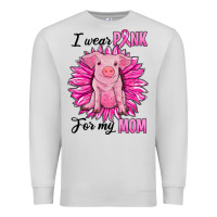 Dove Grey i wear pink for my mom pig Premium Sweatshirt - RanaPortraitStore