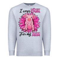 Heather Grey i wear pink for my mom pig Premium Sweatshirt - RanaPortraitStore