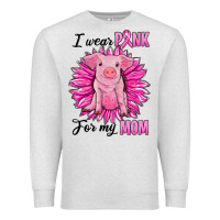 Oatmeal Heather i wear pink for my mom pig Premium Sweatshirt - RanaPortraitStore