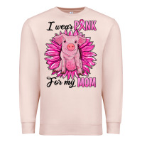 Pale Pink i wear pink for my mom pig Premium Sweatshirt - RanaPortraitStore