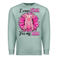 Seafoam i wear pink for my mom pig Premium Sweatshirt - RanaPortraitStore