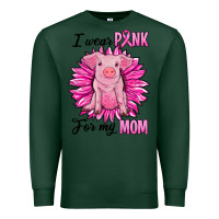 Sports Green i wear pink for my mom pig Premium Sweatshirt - RanaPortraitStore