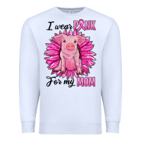 White i wear pink for my mom pig Premium Sweatshirt - RanaPortraitStore