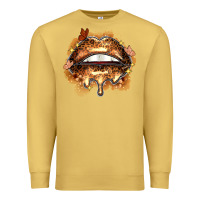 Antique Gold melanin lips Premium Sweatshirt - Zillion Design Studio