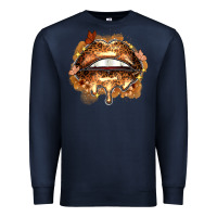 Navy melanin lips Premium Sweatshirt - Zillion Design Studio