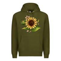 Army Green sunflower Premium Hoodie - JahusDesignShop