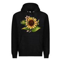 Black sunflower Premium Hoodie - JahusDesignShop