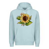 Blue Mist sunflower Premium Hoodie - JahusDesignShop